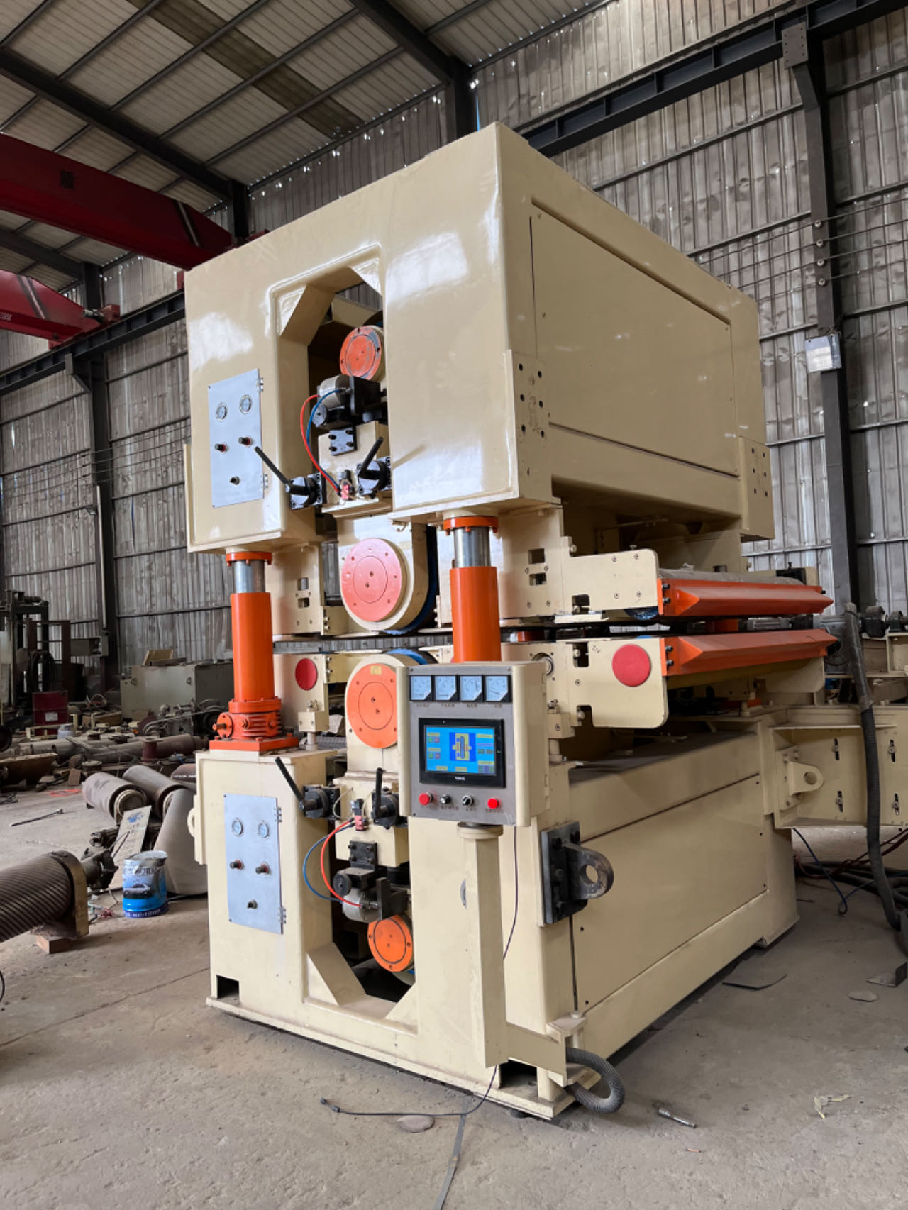 MingDing Plywood Machinery Fully Automatic Heavy Duty Two Sides Calibrating Sanding Machine