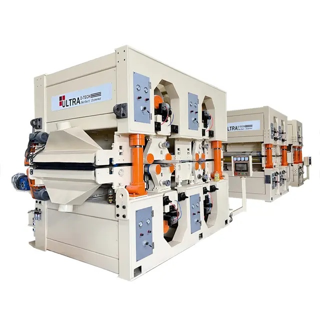 MingDing Plywood Machinery Fully Automatic Heavy Duty Two Sides Calibrating Sanding Machine